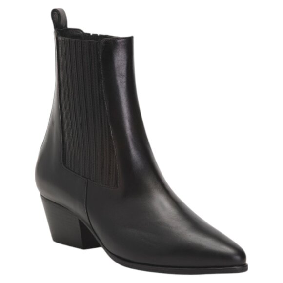 SANDRO Made In Portugal Leather Amelya Heeled Booties - Picture 1 of 3